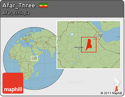 Savanna Style Location Map of Afar_Three