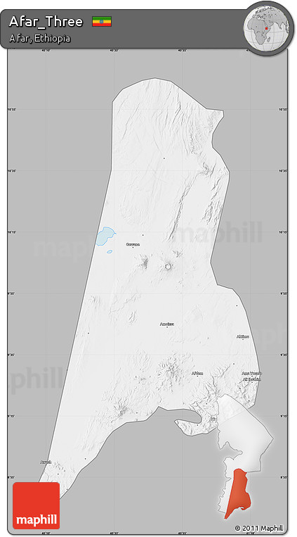 Gray Map of Afar_Three, single color outside