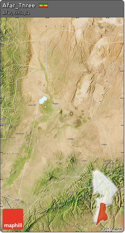 Satellite Map of Afar_Three