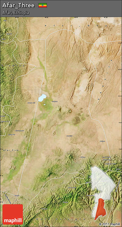 Satellite Map of Afar_Three