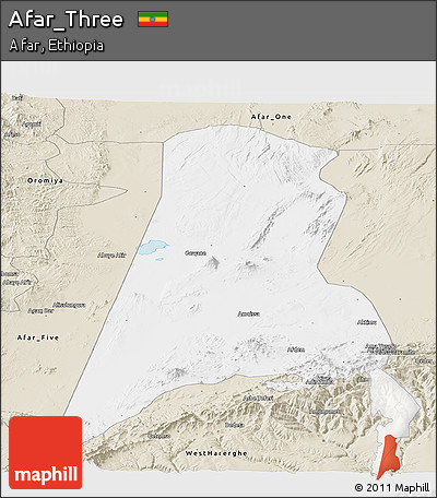 Classic Style Panoramic Map of Afar_Three