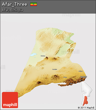 Physical Panoramic Map of Afar_Three, cropped outside