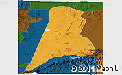 Political Panoramic Map of Afar_Three, darken
