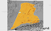 Political Panoramic Map of Afar_Three, desaturated