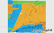 Political Panoramic Map of Afar_Three