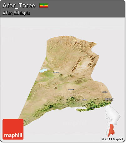 Satellite Panoramic Map of Afar_Three, cropped outside