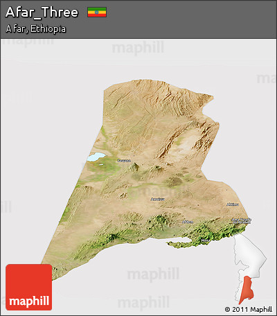 Satellite Panoramic Map of Afar_Three, cropped outside