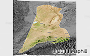 Satellite Panoramic Map of Afar_Three, darken, desaturated