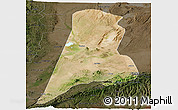 Satellite Panoramic Map of Afar_Three, darken