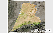 Satellite Panoramic Map of Afar_Three, darken, semi-desaturated