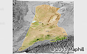 Satellite Panoramic Map of Afar_Three, desaturated