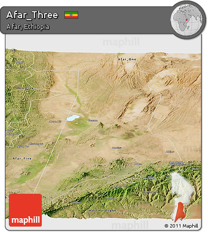 Satellite Panoramic Map of Afar_Three