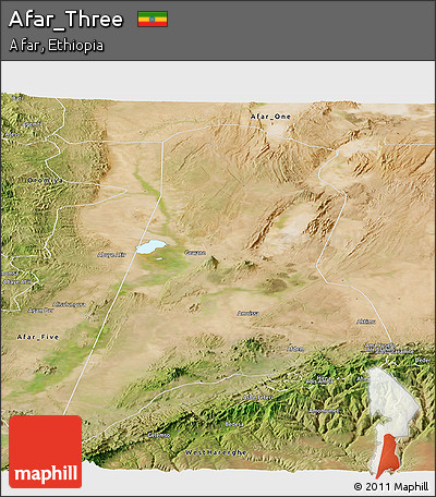 Satellite Panoramic Map of Afar_Three
