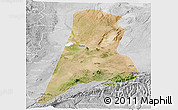 Satellite Panoramic Map of Afar_Three, lighten, desaturated