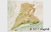 Satellite Panoramic Map of Afar_Three, lighten