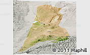 Satellite Panoramic Map of Afar_Three, lighten, semi-desaturated