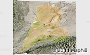 Satellite Panoramic Map of Afar_Three, semi-desaturated