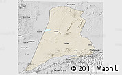 Shaded Relief Panoramic Map of Afar_Three, desaturated