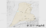 Shaded Relief Panoramic Map of Afar_Three, lighten, desaturated