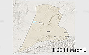 Shaded Relief Panoramic Map of Afar_Three, lighten