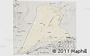 Shaded Relief Panoramic Map of Afar_Three, semi-desaturated