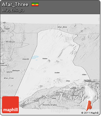 Silver Style Panoramic Map of Afar_Three