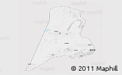 Silver Style Panoramic Map of Afar_Three, single color outside