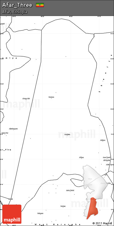 Blank Simple Map of Afar_Three