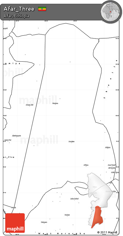 Blank Simple Map of Afar_Three