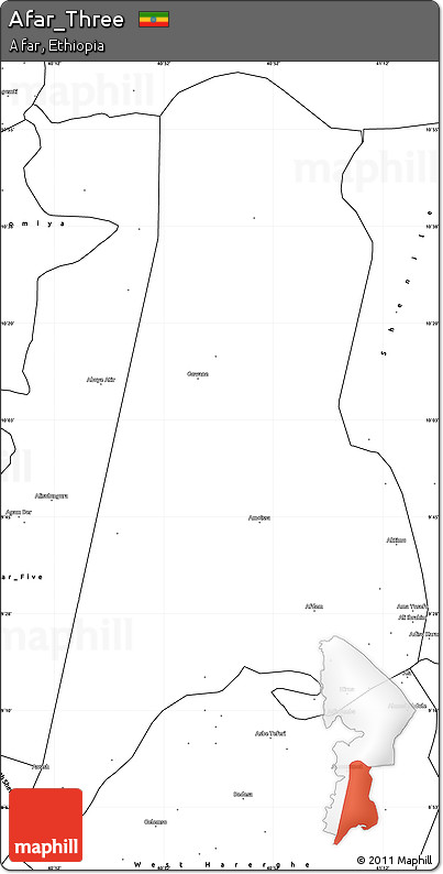 Blank Simple Map of Afar_Three