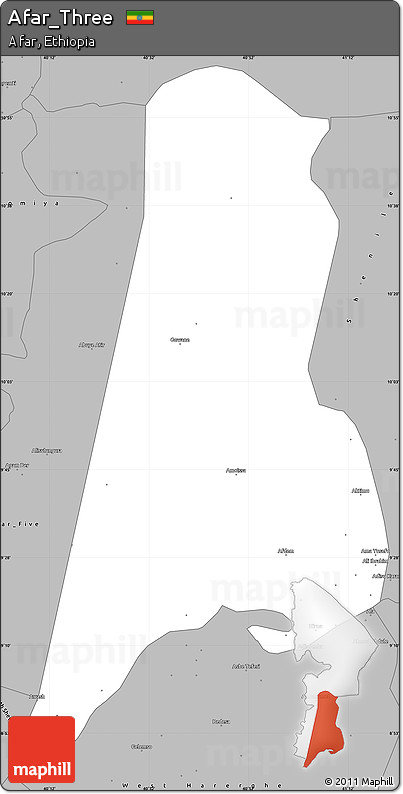 Gray Simple Map of Afar_Three