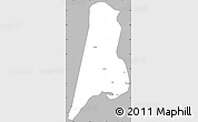 Gray Simple Map of Afar_Three, single color outside