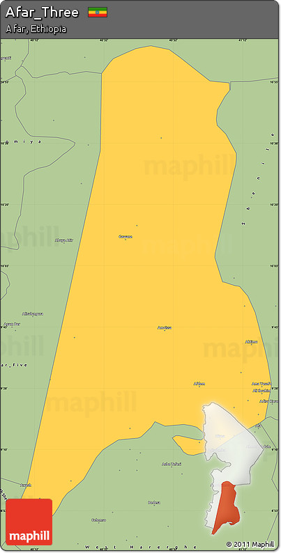 Savanna Style Simple Map of Afar_Three