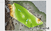 Physical 3D Map of Afar_Two, darken, semi-desaturated