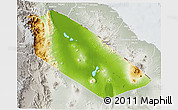 Physical 3D Map of Afar_Two, lighten, semi-desaturated