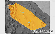 Political 3D Map of Afar_Two, darken, desaturated