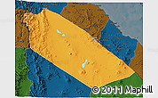 Political 3D Map of Afar_Two, darken