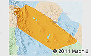 Political 3D Map of Afar_Two, lighten