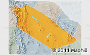Political 3D Map of Afar_Two, lighten, semi-desaturated