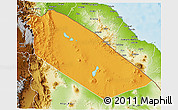 Political 3D Map of Afar_Two, physical outside