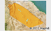 Political 3D Map of Afar_Two, satellite outside