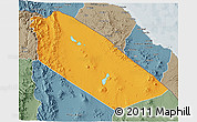 Political 3D Map of Afar_Two, semi-desaturated