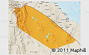 Political 3D Map of Afar_Two, shaded relief outside