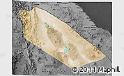 Satellite 3D Map of Afar_Two, darken, desaturated