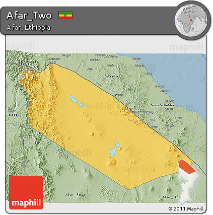 Savanna Style 3D Map of Afar_Two