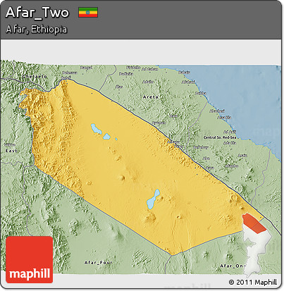 Savanna Style 3D Map of Afar_Two