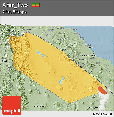 Savanna Style 3D Map of Afar_Two