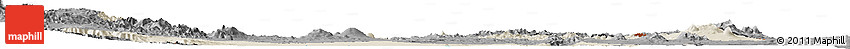 Shaded Relief Horizon Map of Afar_Two, darken, desaturated
