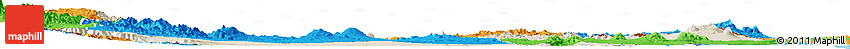 Shaded Relief Horizon Map of Afar_Two, political outside