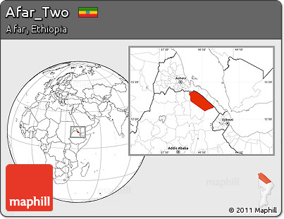 Blank Location Map of Afar_Two